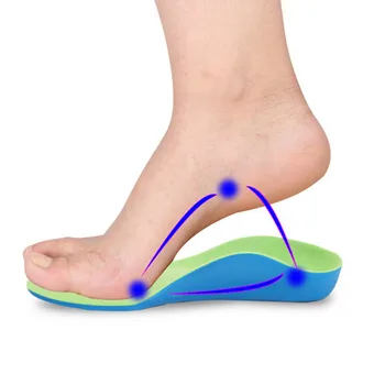 saúde cuidados com os pés Crianças Filhos de EVA ortopédicos, palmilhas para crianças sapatos televisão arco do pé de apoio ortopédicos, Almofadas de Correção