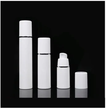 15ml branco airless garrafa branca tampa de prata linha de loção/emulsão/soro/fundação/cuidados com a pele cosméticos embalagem