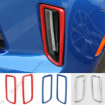 2Pcs Vermelho/ Prata/ Azul ABS, luzes Diurnas Anel de Decoração Quadro da Tampa de acabamento Para Chevrolet Camaro 2017 Estilo Carro Adesivo