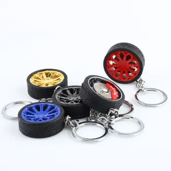 Chave do carro cadeia de roda pneu forma de anel chave do carro do carro chaveiro chaveiro acessórios para Audi BMW Honda