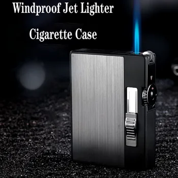 Nova marca da Liga do Zinco, ABS Portátil Homens de Cigarro de Caso Jet Isqueiro Gadget Exterior Ferramenta de Fumar Acessórios