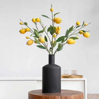 Falso flor de limão Simulação buquê de decoração sala de estar mesa de jantar Vaso decoração de plantas Artificiais vegetação