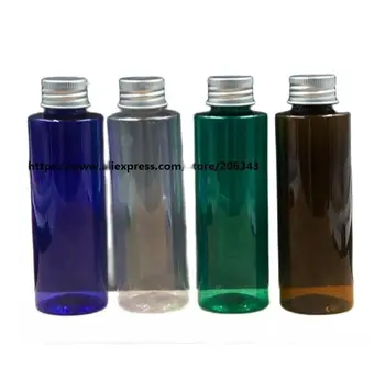 120ML cor poucos Plástico de garrafa PET com tampa de alumínio de loção/emulsão/fundação/soro/shampoo cosméticos embalagem de cuidados com a pele