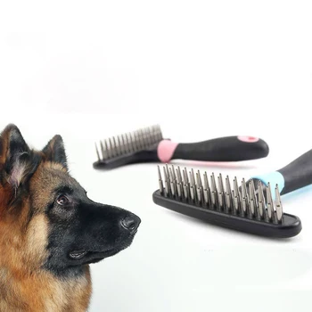 Animal de estimação pente de gato e de cão universal rake pente remoção do cabelo pente de abrir nó pente cão beleza do cabelo pente de limpeza, produtos de cuidados