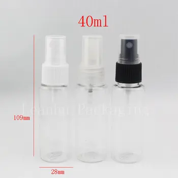 40ml X 50 Transparente de Plástico Spray Líquido da Garrafa de Embalagens de Cosméticos , e o Bocal da bomba de pulverização Para Perfumes de Garrafa PET Pulverizador de Névoa