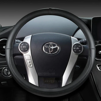 Para a Toyota Prius 30 20 Prius V Prius C o Prius, Primeiro Carro Cobertura de Volante Massagem Não-deslizamento de Couro, Acessórios de automóveis