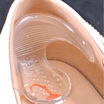 1000pcs/Monte Super macio de silicone de sapatos de salto alto pad palmilhas Invisível gel de sílica adesivos transparentes antiderrapante pés