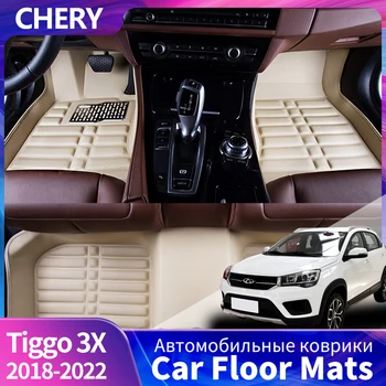 Tapete para carros personalizados Para Chery Tiggo 3X MAIS PRO 2018-2022 Auto Detalhes do Interior do Carro Estilo Acessórios Tapete