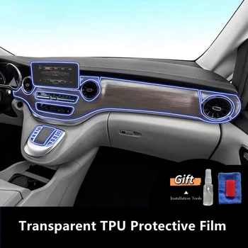 Para a Mercedes-Benz Classe V 2021 W447 Interior do Carro do Centro da Consola de TPU Transparente Película Protetora Anti-risco Reparação do Filme