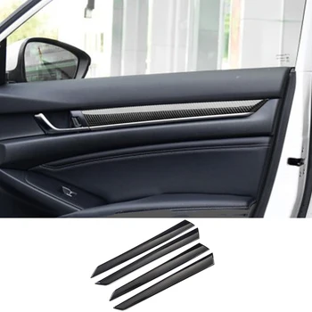 Para Honda Accord 18-19 4x de Fibra de Carbono, Cor da Porta Interior Molduras Faixa de Guarnição Interior do Carro Acessórios Carro Interior de Suprimentos