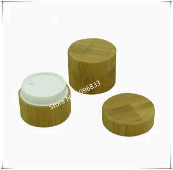20PCS Ambiental de Bambu Garrafa de Plástico de Creme Cosmético Jar Garrafa Reutilizável Sepcial de Bambu Tampa do Frasco Frasco 15ml 15g