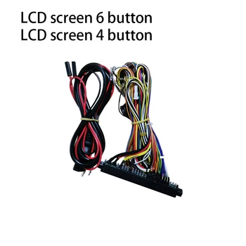 56pin Interface Harness Tela LCD Jogo de Arcade do Console Fio de computador do Controlador de Reparação Modificado Acessórios 6-chave