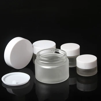 vidro fosco creme recipiente de 30g vazia de cuidados para a pele creme, frasco de vidro de China de Fornecedores por grosso 1oz