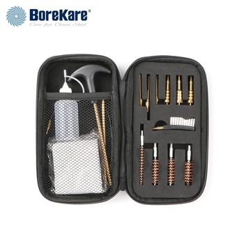 BoreKare Pistola Kit de Limpeza Profissional Arma de Ferramentas Limpar Pincel Exterior Acessórios de Caça 9mm 20pcs Conjunto Portátil de EVA Caso