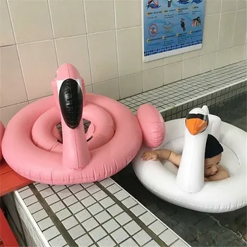 Bonito Inflável Flamingo Swan Bebê Anel De Natação De Piscina Flutuante Bebê Cadeirinha De Bebê Nadar Círculo De Verão, Praia, Festa Dos Brinquedos