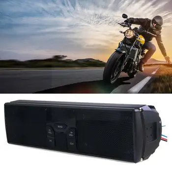 Display de LED de Motocicleta de Áudio Bluetooth, Sistema de Controle de APLICATIVO Acessórios de Moto em voz Alta Impermeável Rádio MP3/TF/USB FM Anti-roubo D2E6
