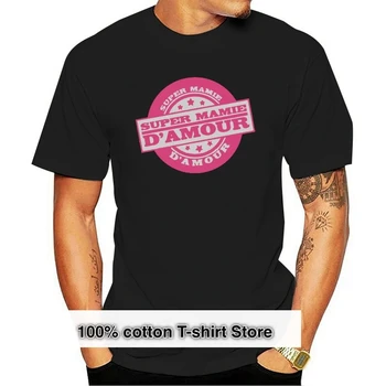 Engraçado Homens t-shirt das Mulheres novidade tshirt Super mamie damour Tabliers cool T-Shirt