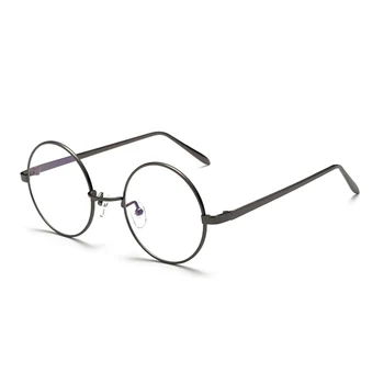 Mulheres de Computador Óculos Rodada da Liga Transparentes Óculos para Homens Espetáculo Anti Blue Ray Moda Limpar Lentes de Oculos De Grau