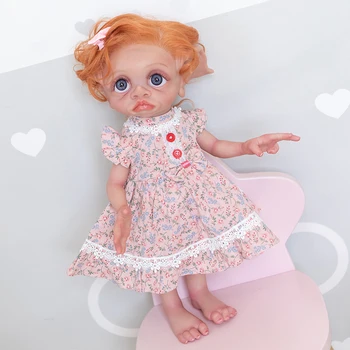 17inch Já Pintou Terminado Boneca de Corpo Inteiro em Silicone Macio Renascer Fairy Elf Bebê Tinky de colecionador de Arte Boneca