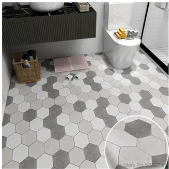 Resistente ao desgaste grosso chão etiquetas auto-adesivas telha adesivos de banho chão da cozinha adesivos de decoração para casa antiderrapante, impermeável