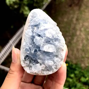 1pcs azul Natural caverna dos cristais de quartzo celestite cristal amostra de cluster amostra de cura de cristal azul caverna
