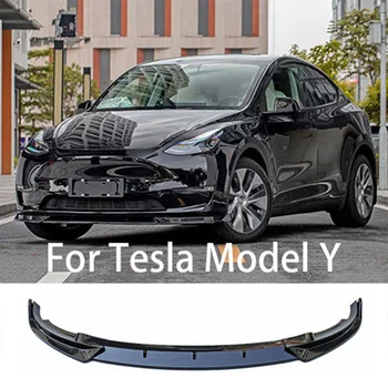 Adequado Para Tesla Model Y pára-choque Dianteiro do Bordo da Frente de Proteção Lábio Anti-colisão e Acessórios Decorativos