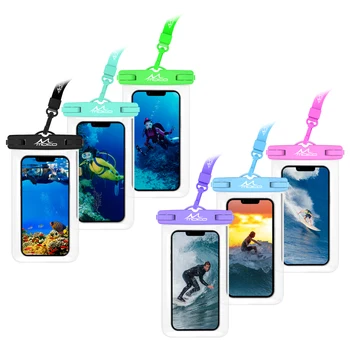 MoKo Universal Impermeável Telefone Bolsa 6Pack IPX8 Caso de Telefone Saco Seco para iPhone 14 13 12 11 Pro Max, XS Max/XR/SE 3, Galaxy S21 U
