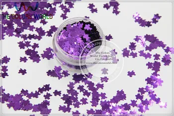 Solvente Resistente a Cor Púrpura Escura Tartaruga Animais Forma Glitter para Unhas e decoração DIY 1Pack =50g