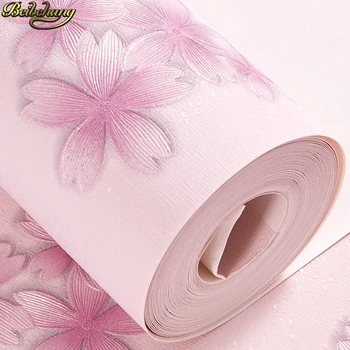 beibehang Pastoral papel de parede floral quarto papéis de parede para sala de estar, loja de roupas salão de beleza cor-de-rosa azul pétalas de papel de parede