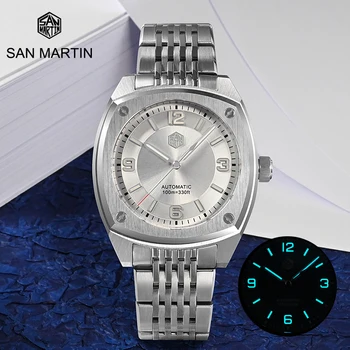 San Martin 39.5 mm Novo Original Design Homens Automáticos os Relógios Mecânicos SW200 Movimento Automático 100M Impermeável Relógio de Mergulho