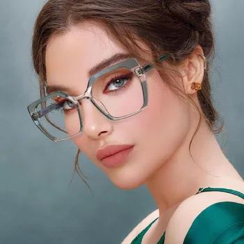 Óculos de leitura Nova TR90 anti-luz azul da cor do óculos de armação estilingue pé plano óptico de lentes quadro mulheres CP núcleo de óculos