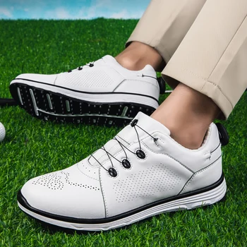 Sapatos de golfe de suprimentos de calçados masculinos Impermeável, anti-derrapante, respirável, prego de livre formação de tênis de Esporte casual de golfe shoes36-47