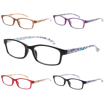 Boncamor Óculos de Leitura Mola Dobradiça Homens Mulheres HD lente de aumento Leitor de Óculos da Moda Impresso Espelho Pernas Decorativos Óculos