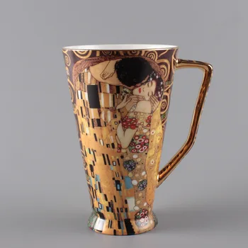 Europeia osso caneca de porcelana de alta taça de alta capacidade de cerâmica para café 