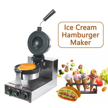 Elétrica sorvete de Waffle Maker Recheado com Hambúrguer de Imprensa Waffle Bolo de Baker Panqueca Panela de pequeno-Almoço Máquina de 1200W Hamburger Ferramentas