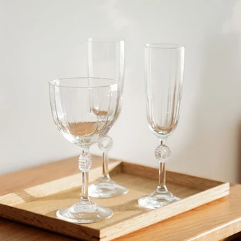 Nordic-Estilo Transparente Copos de Vinho Champanhe Copo de Vinho de Fruta Copa 160Ml/270Ml Copos de Copos de Cristal para Vinho em Casa Cálice