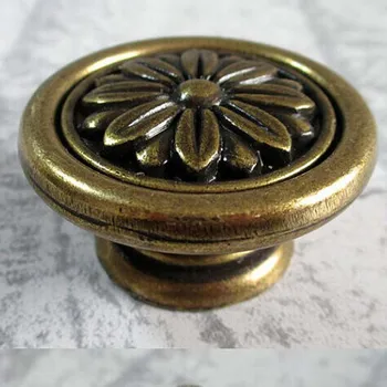 Bronze antigo Armário de Cozinha Maçaneta da porta, punho de Bronze Gaveta da Cômoda, Armário com puxador da Porta vintage botões do hardware da mobília