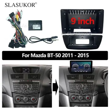 9 POLEGADAS Fáscia ajuste Para Mazda BT-50 2011 2012 2013 - 2015 Instalação do Kit de corte de Quadro Android Rádio Dask Kit Fáscias Canbus Cabo