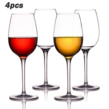 4Pcs de Plástico de Vinho tinto Copo de Salto Alto Copos Festa de Casamento Barra de Champagne o Cálice Transparente