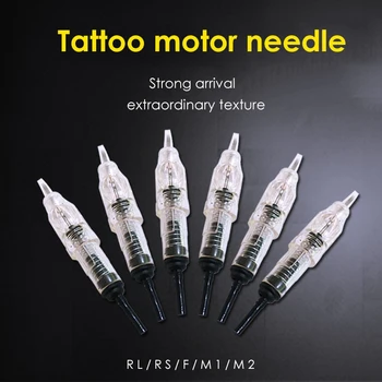 20pcs/monte Curva Máquina de agulha RL/RM/F profissional de agulhas de tatuagem microblading maquiagem permanente agulhas motor de agulha kits