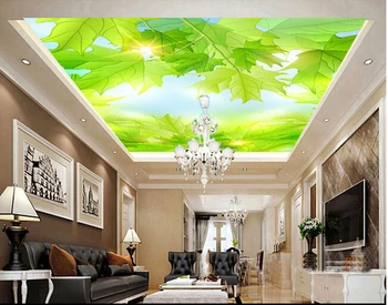 Papel de parede personalizado teto, o sol deixa vinha para a sala de estar, bar, KTV na parede do fundo impermeável papel de parede