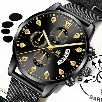 Relógio Masculino dos Homens Relógios de alto Luxo Casual Homens do Relógio de Quartzo de Negócios de Moda do Calendário relógio de Pulso Masculino Relógio de Presente relojes