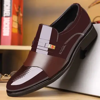 A Moda De Vestido De Negócio Homens Sapatos Formal, Deslizamento Vestido De Mens Sapatos Oxfords Calçado De Couro De Alta Qualidade Sapatos Para Homens Vadios