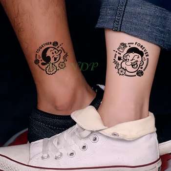 Impermeável da Etiqueta Temporária Tatuagem dos desenhos animados Encantadores letra em inglês para Sempre Juntos falso Tatto Flash Tatoo para o Amante querida