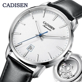 CADISEN Relógio Mecânico dos Homens de melhor Marca de Luxo Luminoso de Negócios Automática Relógios Mens NH35 Homens do Relógio movimento de relógio masculino