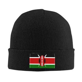 Quênia Bandeira Gorro Cap Unisex Inverno Quente Bonnet Femme Malha Chapéus Ao Ar Livre De Kenyan Patriótica Skullies Beanies Chapéus Para Homens Mulheres