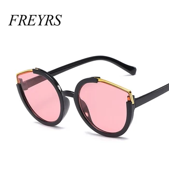 FREYRS Vintage, Óculos estilo Olho de Gato Senhoras da Moda de Condução Óculos de proteção Óculos de Sol Para Mulheres UV400 cor-de-Rosa Lente Gafas De Sol 5120