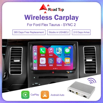 Sem fio Apple CarPlay para a Ford Flex Touro com Android Auto Interface de Link de Espelho do AirPlay suporte de Câmera de ré Leitor USB