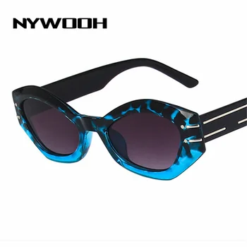 NYWOOH Vintage Pequeno Irregular Óculos de sol masculino feminino Marca Designer Retrô, Olho de Gato de Óculos de Sol das Senhoras de Viagem Tons de Óculos UV400