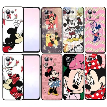 Mickey Mouse Animação Caso De Telefone Xiaomi Mi 12X 12 11 11T 11i 10T 10 Pro Lite Ultra 5G 9T 9SE A3 Preto Fundas Tampa